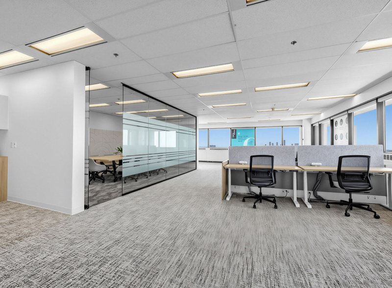 Glass-fronted offices and workstations